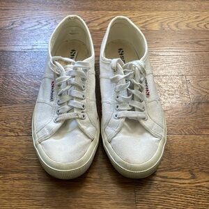 Superga white canvas sneakers